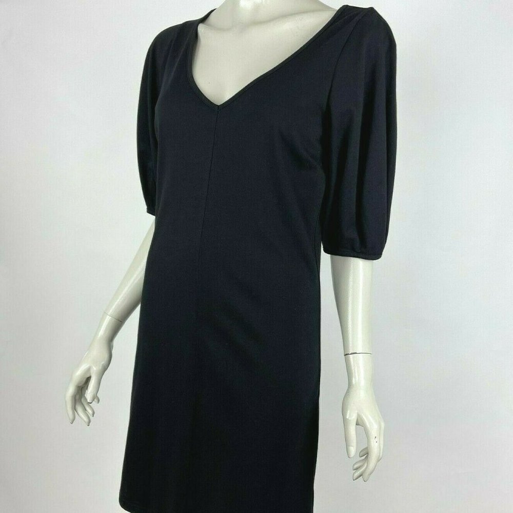 Anthropologie Velvet V-Neck Balloon Sleeve Dress - Picture 9 of 12